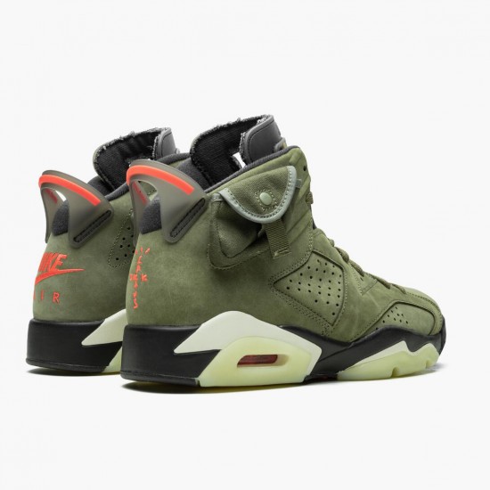 Women/Men Travis Scott x Air Jordan 6 Retro Olive CN1084-200 Jordan Shoes