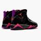 Women/Men Air Jordan 7 Retro Black Patent 313358-006 Jordan Shoes