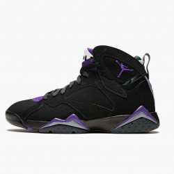 Men Air Jordan 7 Retro Ray Allen Black Fierce Purpler Dark Stee 304775-053 Jordan Shoes