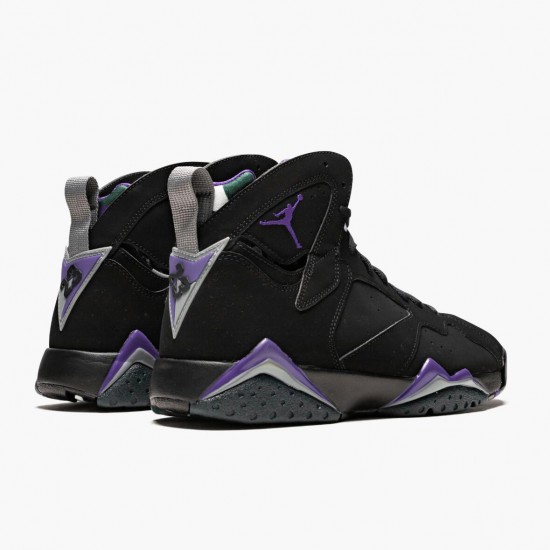 Men Air Jordan 7 Retro Ray Allen Black Fierce Purpler Dark Stee 304775-053 Jordan Shoes