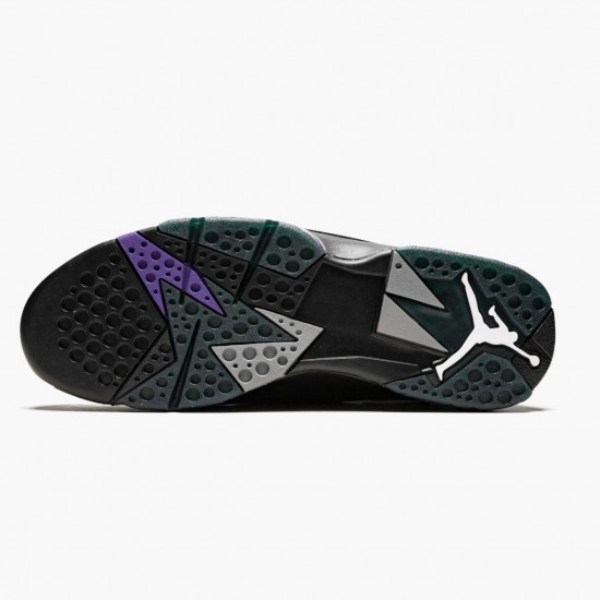 Men Air Jordan 7 Retro Ray Allen Black Fierce Purpler Dark Stee 304775-053 Jordan Shoes