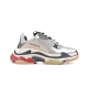 Balenciaga Triple S TraIners - Silver Black Red