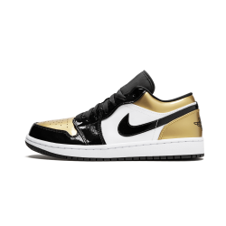 Air Jordan 1 Low Gold Toe Black Gold Black