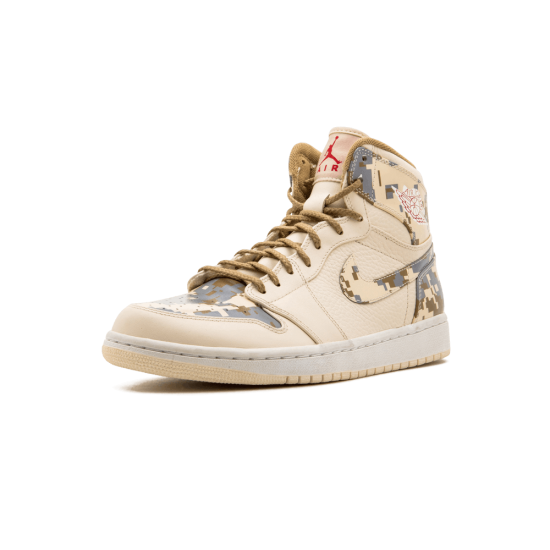 Air Jordan 1 High Digi Camo Natural G Red Camo Silver