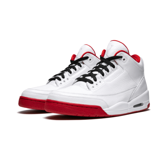 Air Jordan 3 White Varsity Red Black