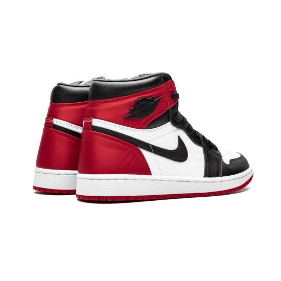 Air Jordan 1 High OG Satin Black Toe Red Black White