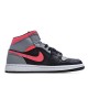 2021 Air Jordan 1 Mid Pink Shadow Black Grey Pink