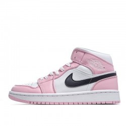 New Air Jordan 1 Mid GS Barely Rose Pink White