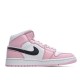 New Air Jordan 1 Mid GS Barely Rose Pink White