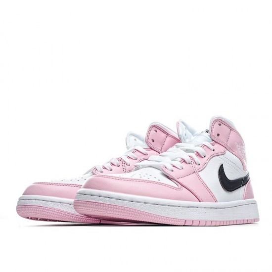 New Air Jordan 1 Mid GS Barely Rose Pink White