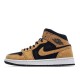 2021 Air Jordan 1 Mid Wheat Desert Ochre Brown Black