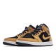 2021 Air Jordan 1 Mid Wheat Desert Ochre Brown Black