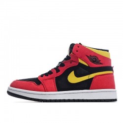 New Air Jordan 1 Mid Zoom Comfort Chile Red Red Red Black