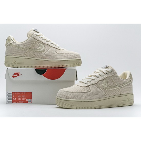 Stussy x Nike Air Force 1 Low Fossil Stone