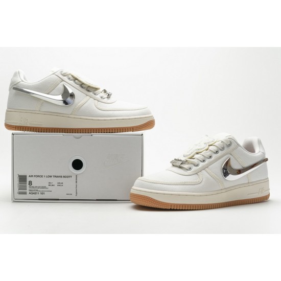 Men Travis Scott x Nike Air Force 1 Sail