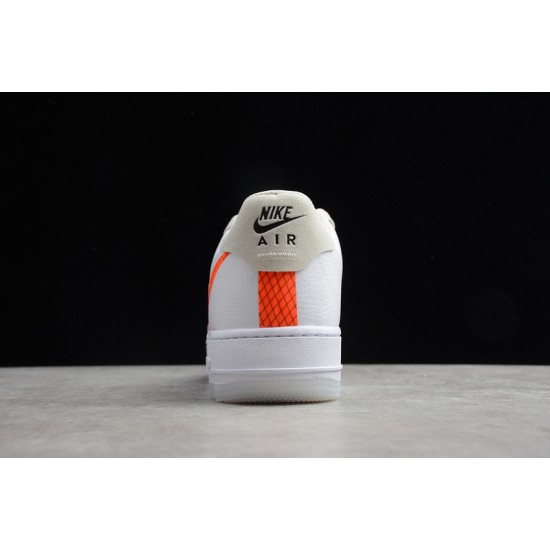 Nike Air Force 1 Low Orange Swoosh --CD0888-100 Casual Shoes Unisex