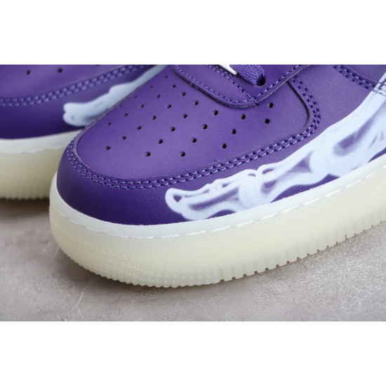 Nike Air Force 1 Low Purple Skeleton ——CU8067-500 Casual Shoes Unisex