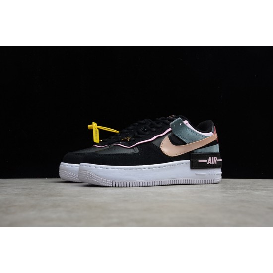 Nike Air Force 1 Low Shadow Black Light Arctic Pink --CU5315-001 Casual Shoes Women