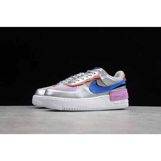 Nike Air Force 1 Low Shadow Metallic Silver --CW6030-001 Casual Shoes Women