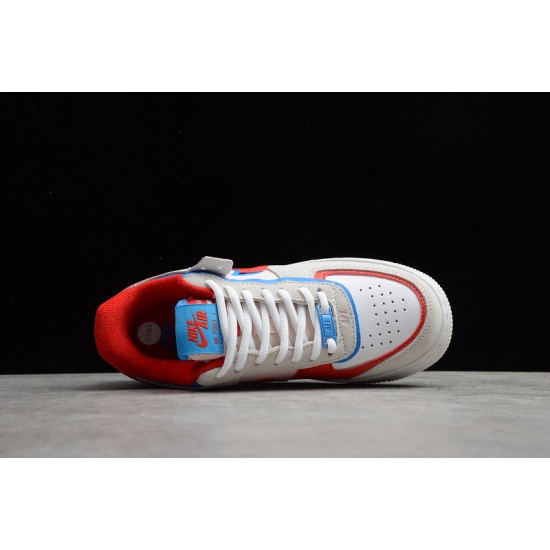 Nike Air Force 1 Low Shadow Sail Royal Red --CU8591-100 Casual Shoes Women