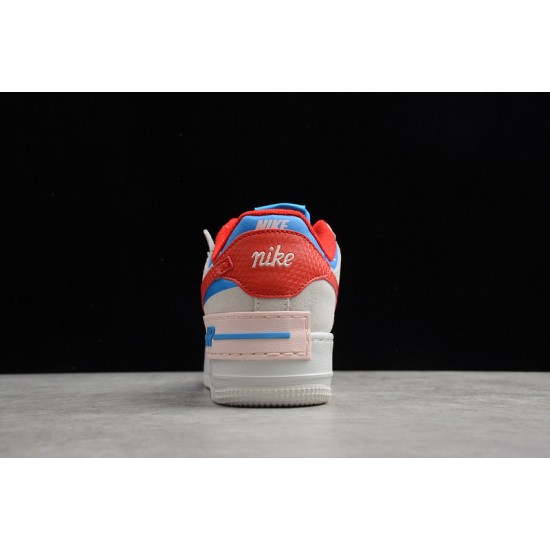 Nike Air Force 1 Low Shadow Sail Royal Red --CU8591-100 Casual Shoes Women