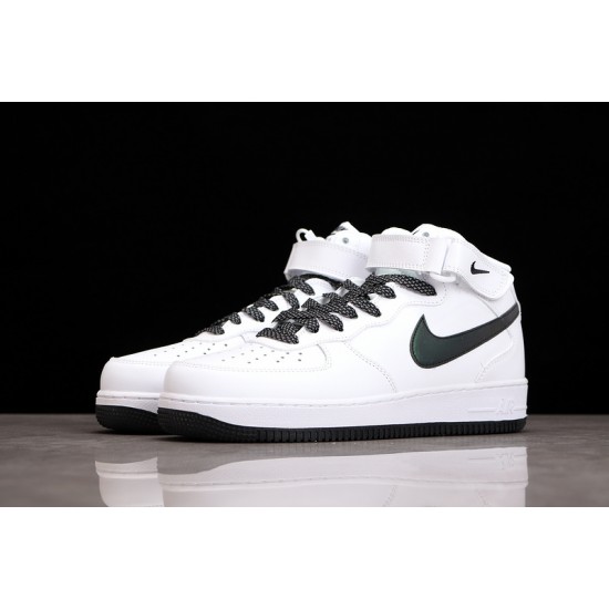 Nike Air Force 1 Mid White Black --366731-808 Casual Shoes Unisex