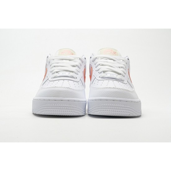 Women Nike Air Force 107 Low  White Atomic Pink Fossil