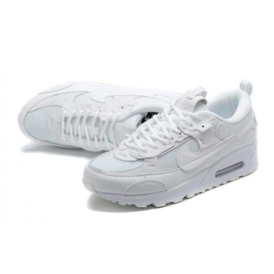 Nike Air Max 90 Futura Womens/Mens Triple White DM9922-101 Shoes