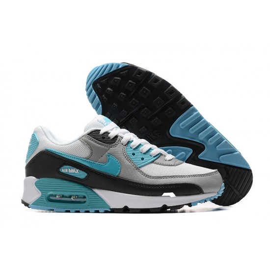 Nike Air Max 90 Mens White Grey and Blue Shoes