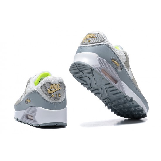 Nike Air Max 90 Mens White Grey and Green Shoes