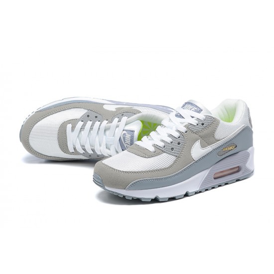 Nike Air Max 90 Mens White Grey and Green Shoes