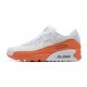 Nike Air Max 90 Mens White Orange DM0958-100 Shoes