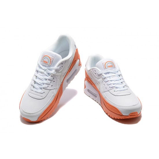Nike Air Max 90 Mens White Orange DM0958-100 Shoes