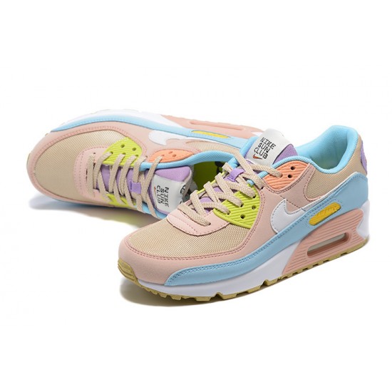 Nike Air Max 90 Womens Pink Blue DJ9997-100 Shoes