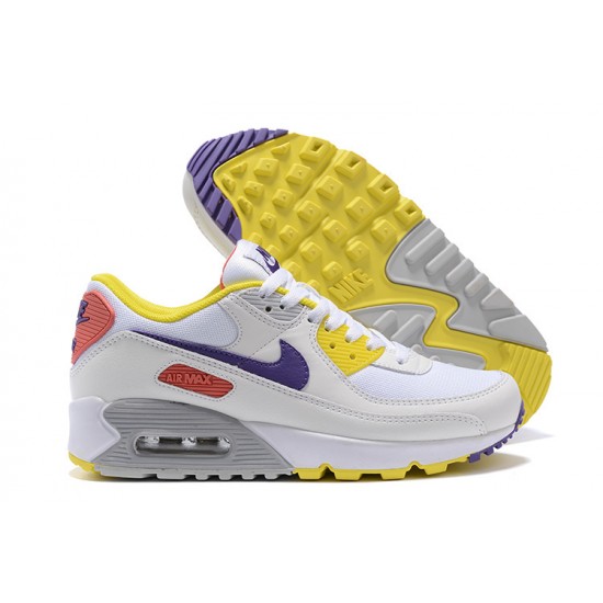 Nike Air Max 90 Womens White Yellow Shoes