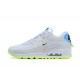 Nike Air Max 90 SE Mens Worldwide White Blue CK7069-100 Shoes