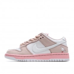 Women Jeff Staple x Nike SB Dunk Low Pink White