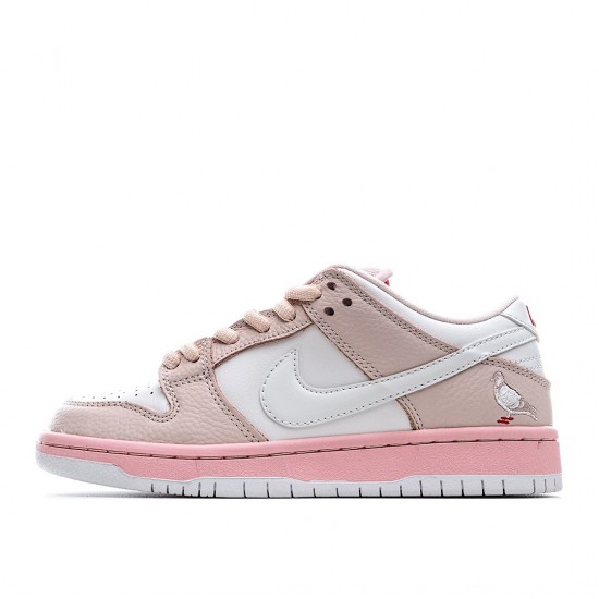 Women Jeff Staple x Nike SB Dunk Low Pink White