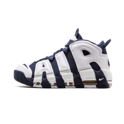 Nike Air More Uptempo GS Olympic White Mid Nvy-Mtllc Gld-Unvrst