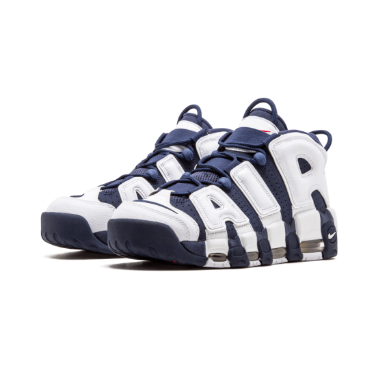 Nike Air More Uptempo GS Olympic White Mid Nvy-Mtllc Gld-Unvrst