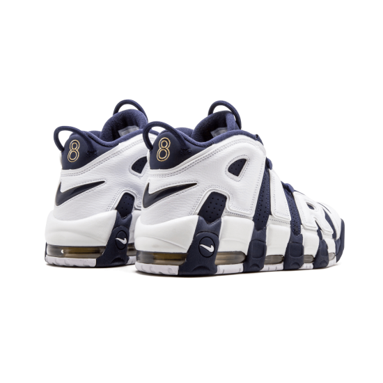 Nike Air More Uptempo GS Olympic White Mid Nvy-Mtllc Gld-Unvrst