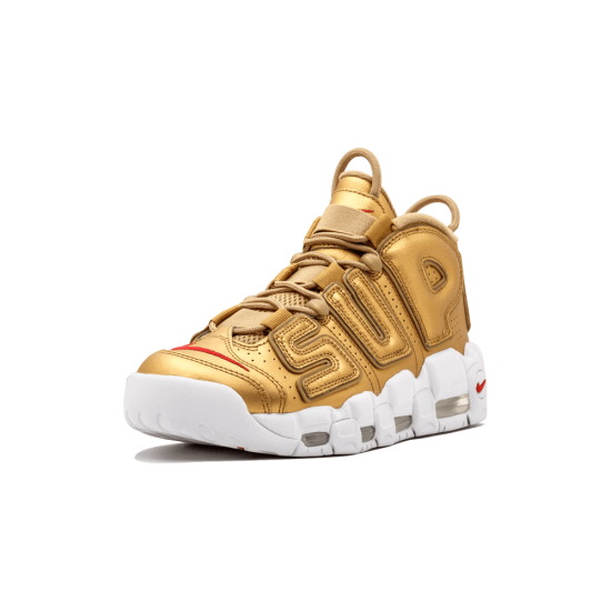 Nike Air More Uptempo Supreme Suptempo Metallic Gold White