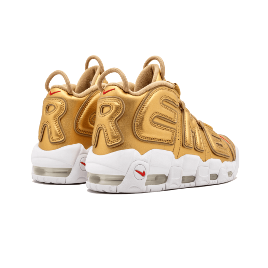 Nike Air More Uptempo Supreme Suptempo Metallic Gold White