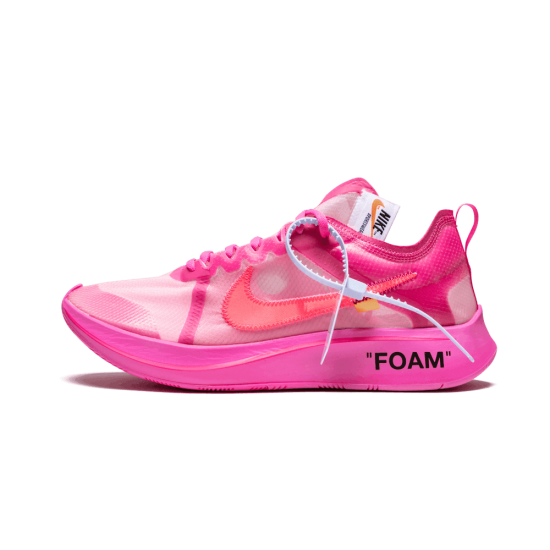 OFF WHITE x Nike The 10 Zoom Fly TULIP PINK RACER PINK