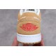 Jordan 1 Low SE Twine Orange Quartz Corduroy (W) DH7820-700 Yellow Unisex Sneaker