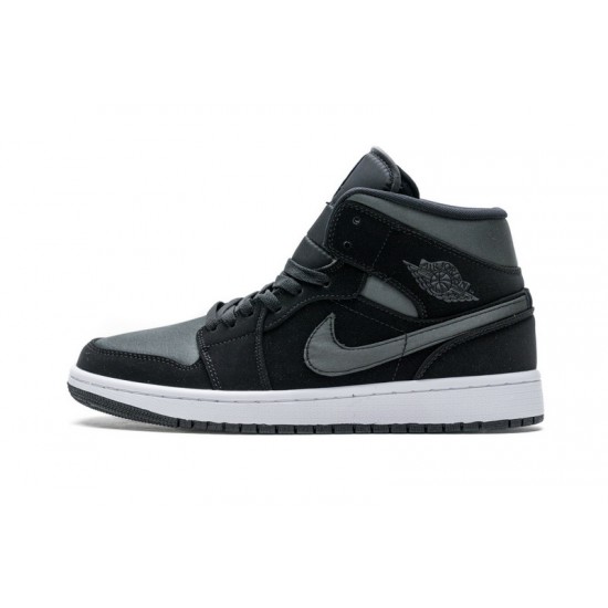 Air Jordan 1 Mid GS White Black Grey