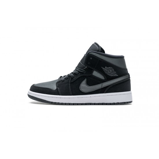 Air Jordan 1 Mid GS White Black Grey