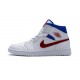 Air Jordan 1 Mid SE White Blue Red