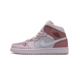 Women Air Jordan 1 Mid Digital Pink White