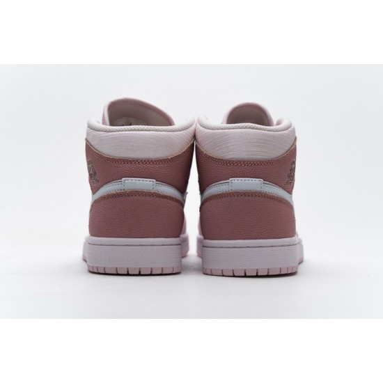 Women Air Jordan 1 Mid Digital Pink White